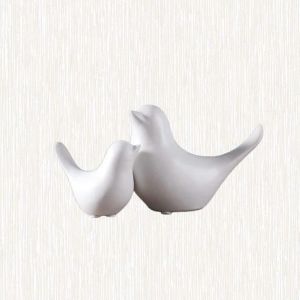 Statue d'oiseau en céramique Statuette d'animal minimaliste moderne Décoration d'oiseau d'amour - Neuf