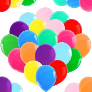 Lot De 100 Ballons Multicolores De Qualit&eacute; Sup&eacute;rieure,10 Couleurs,Ballons Color&eacute;s Adapt&eacute;s &Agrave; L'h&eacute;lium,Ind&eacute;chirables, Guirlande De Ballons, 100 % Latex Naturel Biod&eacute;gradable - Neuf