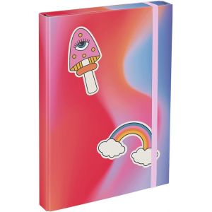 ERYI-Boîte De Classement Pour Cartable - Chemise A4 Pour Enfants Avec Élastique Et Rabat Intérieur - Classeur Avec Élastique Pour Garçon (Hippie) - Neuf