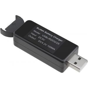 ChenQuanSarl-Chargeur De Batterie Bouton Pour Lir2016 Lir2025 Lir2032 Piles Bouton Performances Fiables Usb Chargeur Rapide Multifonctionnel 78X23Mm, Noir - Neuf