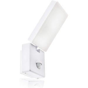 SANSH-HUBER Applique murale LED avec détecteur de mouvement 140° 10 W 800 lm IP54 Applique murale d'extérieur avec détecteur de mouvement I Applique murale intérieure orientable rotative Blanc - Neuf
