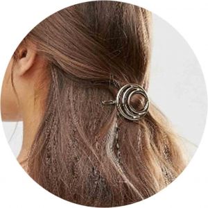 Kal-Barrette Cercle Boho Or Barrette Vintage Ronde Barrette Cheveux Décorative Bobby Pin Géométrique Accessoires Cheveux Pour Femmes Et Filles (Or) - Neuf