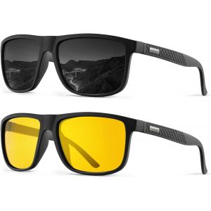 Polarised Sunglasses Men Sports: Mens Sunglasses Fishing Driving Running Retro Sun Glasses With Uv Protection 2 Pack - Neuf