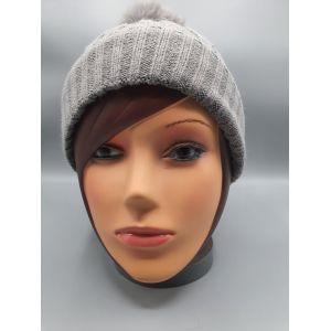 Bonnet Double Polaire Gris Femme Anais Taille Unique - Neuf