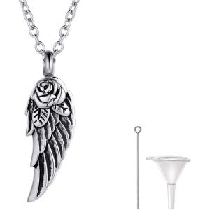 Trahoo-Collier Crémation Urne Cendres Prénom Personnalisé Pendentif Arbre De Vie En Acier Inox 18+2"(46+5cm) Chaîne + Kit De Remplissage Bijoux Pour Homme Femme - Neuf