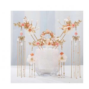 Ensemble De Batonnets &iquest;&iquest; Cheveux Chinois, Accessoires De Cheveux Hanfu Vintage, Motif Floral Fait Main, &iquest;&iquest;Pingles &iquest;&iquest; Cheveux Longues Pour Femmes - Neuf