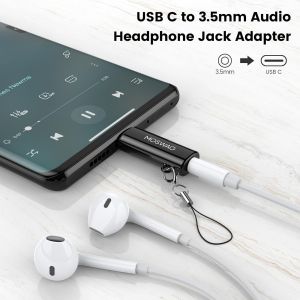 Usb C To 3.5mm Jack,Type C Adapter Headphone Auxiliary Microphone Dongle Zinc Alloy Audio High Resolution Compatible With Galaxy S24 S23 S22 Ultra S20 Fe A53 Note 20 Pixel 7.[G46] - Neuf