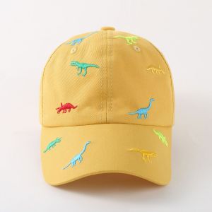 Jaune Enfants Chapeau De Soleil Dinosaure Casquette De Baseball Réglable Chapeau D'été Pour Les Garçons, Les Filles - Neuf