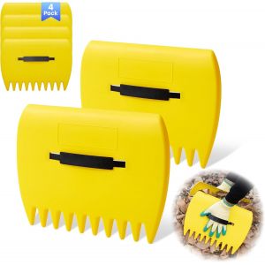 NouvelHorizonstore-2 Paires de Ramasse Feuilles - Design Ergonomique et L&eacute;ger pour Ramasser Les Feuilles sans Effort, Rateau a Feuille Robuste en avec Poign&eacute;e - pour Nettoyer la Pelouse, la Cour et L - Neuf