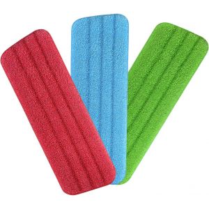 Housse de Nettoyage, de Remplacement, 3PCS Microfibre Mop Mop Mop Remplacement de Pulvérisation/Nettoyeur à Vapeur, pack de 3 Couvercle de Nettoyage de Rechange de Vadrouille Pad pour Balai/Plat - Neuf