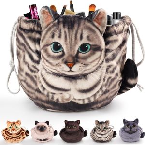 MAA-Trousse de Maquillage pour Femme, Sac Cosmétique Portable à Cordon, Grande Capacité de Malette de Rangement Maquillage - Organisateur Multifonction - Pochette de Voyage Trousse de Toilette - Neuf