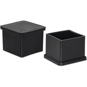 Lot de 8 Embouts de Protection de Sol en PVC pour Pieds de Meubles et Tables,Carrés et Flexibles,3,0 x 3,0 cm,30 x 30 mm,Noir - Neuf