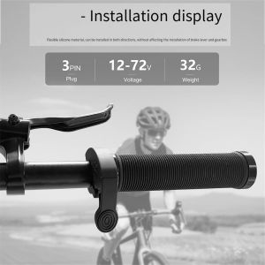 Acc&eacute;l&eacute;rateur Au Pouce D&eacute;montage Gauche/Droite 376zx Pour Accessoires De V&eacute;lo &Eacute;lectrique 12 V-72 V Pi&egrave;ces Modifi&eacute;es Cyclisme - Neuf