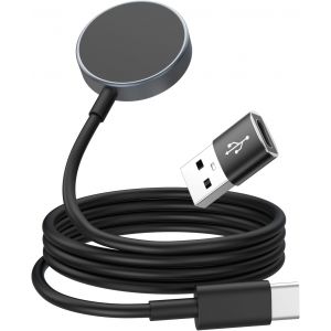 KALANKA-Station de Recharge Magn&eacute;tique USB-C et USB-A pour Samsung Galaxy Watch, C&acirc;ble de Recharge Portable S&eacute;curis&eacute; de 1 M&egrave;tre pour Watch 8/7/Ultra/6/6 Classic/5/5 Pro/4/4 Classic/3/Active 2/FE - Neuf