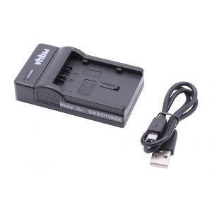 vhbw chargeur micro USB avec câble pour caméra Panasonic NV-GS500, NV-GS55K, NV-GS60, NV-GS70, NV-GS75EG, NV-GS80, NV-GS90, PV-GS120, PV-GS200 - Neuf