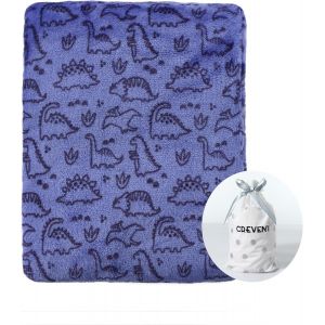 Kalanka-Couverture En Peluche, Légère, Moelleuse, Chaude, Pour Garçons, Nourrissons, Jeunes Enfants, Nouveau-Nés, Lit D'enfant, Poussette,75cm X100 Cm, Dinosaure Bleu - Neuf