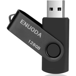 KALANKA-Clé USB 128 Go Clef USB 2.0 Flash Drive Mini Portable Grande Capacité Mémoire Stick avec Lumière LED pour Le Stockage et la Sauvegarde (Noir) - Neuf