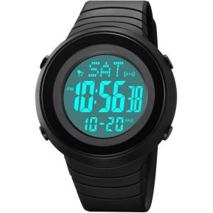 Eryi-Homme Et Femme Outdoor Sport Digitale Montre Militaire Led Électronique Alarme Chronomètre Compte Rebours 50m Etanche Double Temps Plastique Montres Bracelet - Neuf