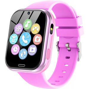 Montre Connectée Enfant 19 Jeux- Smartwatch Téléphone Pour Fille Garçon Avec Appel Sos, Jeux, Pédomètre, Appareil Photo, Musique, Lampe Poche, Montre Intelligente Pour Enfants De 3-12 Ans (Violet1) - Neuf