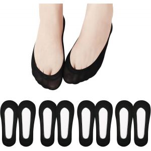 Kalanka-Chaussettes Invisibles Femme, Socquettes Femme Invisible Antid&eacute;rapant Chaussette Pour Talons Hauts Chaussures De Bateau Baskets - Neuf