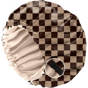 Bonnet Satin Cheveux Nuit, &Agrave; Double Couche R&eacute;glable Et Bandes &Eacute;lastiques Int&eacute;gr&eacute;es,Ce Bonnet Satin Combine Un Design Mignon Pour Femmes Et Filles (O11-Motif Vache L&eacute;opard) - Neuf