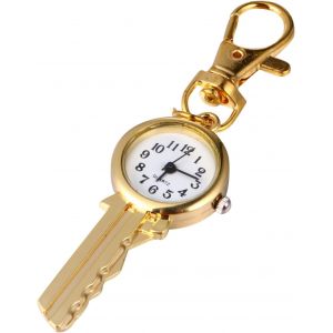 Montre De Poche Porte-Clés Montre Montres Pour Montre En Or Afficher Groupe Clip Gousset Montre Pendentif Collier Clé Bracelets Ancien Insignes Alliage Golden - Neuf
