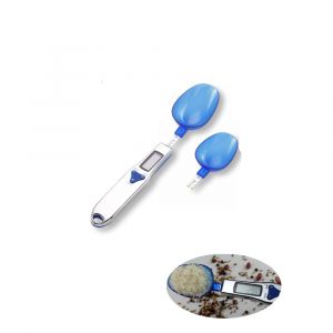 Báscula de cocina electrónica de 0,1 g, ideal para pesar ingredientes de pasteles y té, con cuchara medidora electrónica, color azul, 500 g/0,1 g. - Neuf