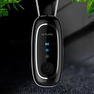 Portable Purificateur d'Air Collier, Petit Purificateur d'Air, Rechargeable Ioniseur, Chambre, Voiture et Avion, Accroché au Cou Purificateur d'Air Collier, Purificateur d'Air pour Voiture - Neuf