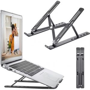 Nouveau support d'ordinateur portable 1pcs approprié,support d'ordinateur portable réglable en hauteur,aluminium pliable ergonomique - Neuf