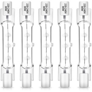 R7s Ampoule Halogène 78mm 120w, Dimmable, Ac 220-240v 1800lm Blanc Chaud 2700k, R7s Linéaire Ampoule Projecteur En Tungstène J78, Pour Spot De Travail, Pafonniers, Eclairage Pay , Lot De 5 - Neuf