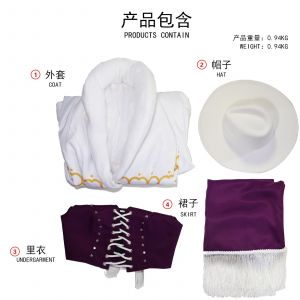 Costume De Cosplay De Personnage D'anime One Piece Robin, Vêtements One Piece, Grand Col En Fourrure - Neuf