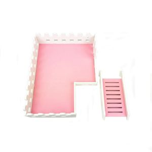 Plate-Forme En Bois En Forme De L En Bois Naturel Aire De Jeux Debout &Eacute;chelle D'escalade - Neuf