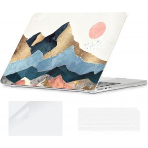 acdsgd-Coque pour MacBook Air 13 Pouces M2 M3 M4 A2681 A3113 A3240, Plastique Coque Rigide MacBook Air M2 M3 M4 2022 2024 2025 & Couverture de Clavier & Protection d'&eacute;cran, Montagne - Neuf