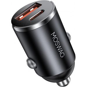 Cmjaagur-Allume Cigare Usb C Adaptateur, 2 Ports Charge Rapide Chargeur Voiture With Usb C Usb A, Qc3.0 Charge Rapide Chargeur Voiture Pour Iphone 15/14 Samsung S23 Huawei Ipad Airpods Etc[M356] - Neuf