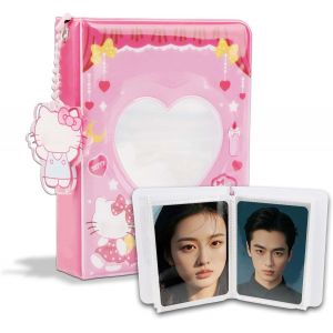 MAA-Album photo pour scrapbooking - 40 pages - 40 cartes ¿¿ collectionner - Album K-p-op - Porte-cartes portable - Album photo - Reliure - Petit pour papier photo de 7,6 cm - Avec porte-cl¿¿s - Neuf