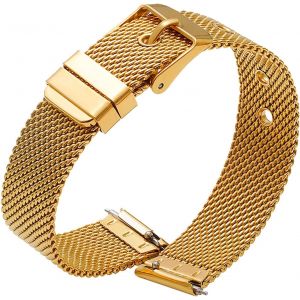 Montre Bracelet Maille, Bracelet De Montre Metal Pour 14mm, Bracelets De Montres Remplacement &Agrave; D&eacute;gagement Rapide Pour Homme Et Femme - Neuf