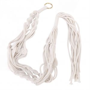 HJLIAN Support de pot en coton et macrame pour plantes, panier de jardiniere suspendu, corde tressee, artisanat - Neuf