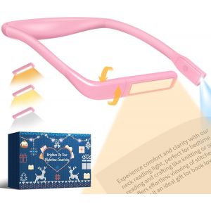 Liseuse Lampe De Lecture De Cou: Rechargeable Lampe Lecture Au Lit, 3 Couleurs Liseuse Led Flexible Lampe Tour De Cou Pour Livre Tricoter Couture Camping Réparation,Idee Cadeau Femme Homme Lecteur Ad - Neuf