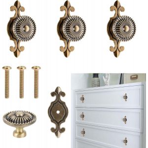 YUJTG-Poignee de Meuble Vintage, Poignee de Meuble Cuisine avec vis de 25 mm, Poignee Porte Cuisine, Bouton Meuble pour Armoire de Tiroir de Porte, Cuisine, Placards - Neuf