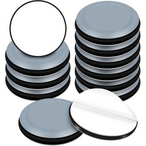 Patins Glissants Pour Meubles - 50mm Autoadh&eacute;sifs Patins En Ptfe (Teflon) Pour Protection Sols Tapis, Parquet, Carrelage - Lot De 12 (Rond) - Neuf