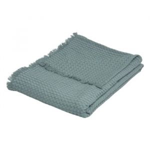 Plaid Jete De Lit Widdy Bleu Celadon 130 X 180 Cm - Neuf