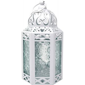Kalanka-Lanterne À Bougie Marocaine, Bougeoir Décoratif Pour Table Ou À Suspendre, Décorations Du Ramadan, Décoration Intérieure, Patio Ou Porche Extérieur, Mariages, S, Blanc - Neuf