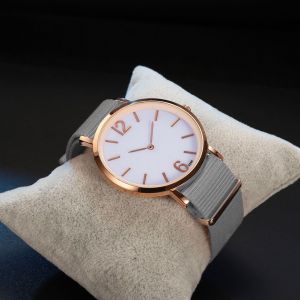 Montre-Bracelet Zhoulianfa Pour Homme Et Femme, Cadran A Quartz Analogique, Bracelet En Nylon, Gris - Neuf