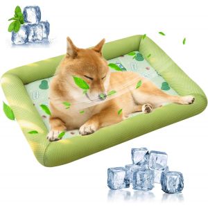 Lit Rafraîchissant Pour Animaux De Compagnie,Lit De Chien Durable Et Confortable,Panier Pour Chien Avec Fond Antidérapant,Lavable Tapis Rafraîchissant Respirant Pour Chien - Neuf