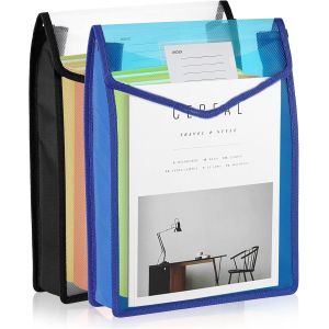 Eryi-Lot De 2 Porte-Documents En Plastique A4 Pliables Organiseur De Documents A4 Grande Capacité En Plastique Pour La Maison, L'école, Le Bureau, Le Stockage De Documents - Neuf
