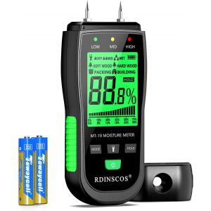 NouvelHorizonstore-Testeur d'Humidit&eacute;,D&eacute;tecteur d'Humidit&eacute; &agrave; Broche avec 4 Modes Testeur d'humidit&eacute; pour Bois,Bois de Chauffage,Papier,Mat&eacute;riaux de construction - Neuf