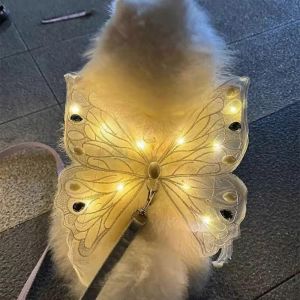 Halloween Glowing Chien Aile Papillon Doux Animal De Compagnie Dos Décoration Pour Petit Moyen Animaux De Compagnie Fournitures Habiller Chiot Aile Poméranien - Neuf