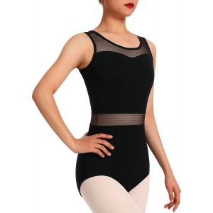Justaucorps De Danse Pour Femme Pour Ballet - Taille Creuse En Maille - Dos Tombant D'eau - Neuf