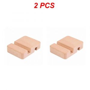 Support Universel Simple Et Portable En Bois Massif Pour T&eacute;l&eacute;phone Portable,Support De Bureau Pour T&eacute;l&eacute;phone Portable,Tablette,Pc,E-Reader,Accessoires Pour La Maison.B 2Pcs - Neuf