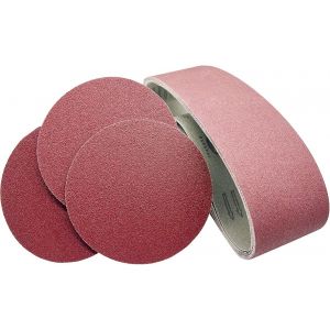 22 Pièces Kit De Ponceuses À Bande.100 X 915 Mm Bande Abrasive Chaque 2x80/120/150/240/400.Lot De 12 Disques Abrasifs Autocollants 150 Mm Chaque 2x60/80/120/180/240/320 Bandes Abrasives Mixte - Neuf